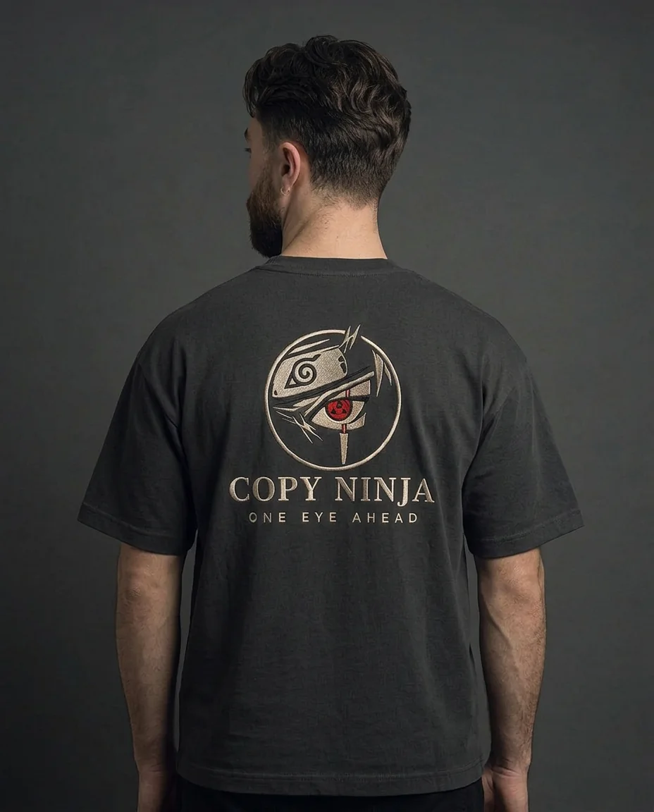 Copy Ninja back-view design visualisation on model