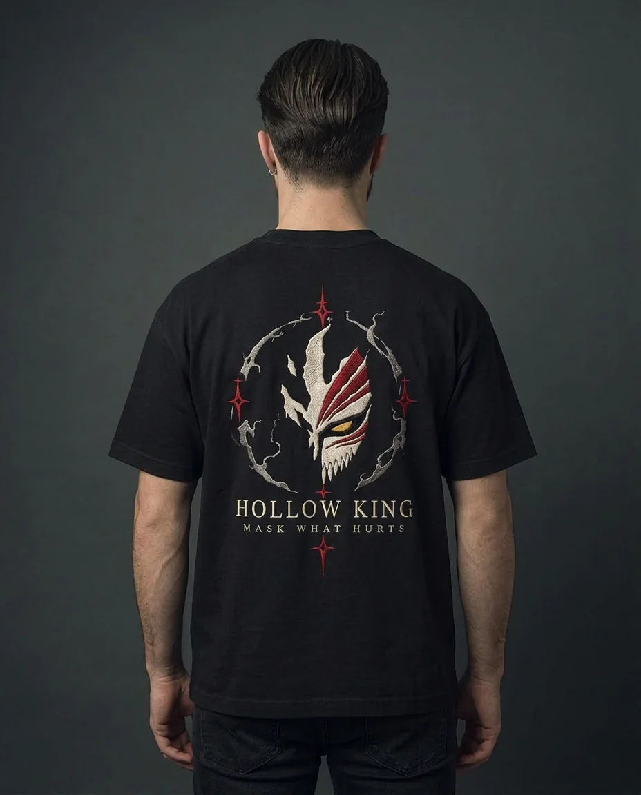 Hollow King back-view design visualisation on model
