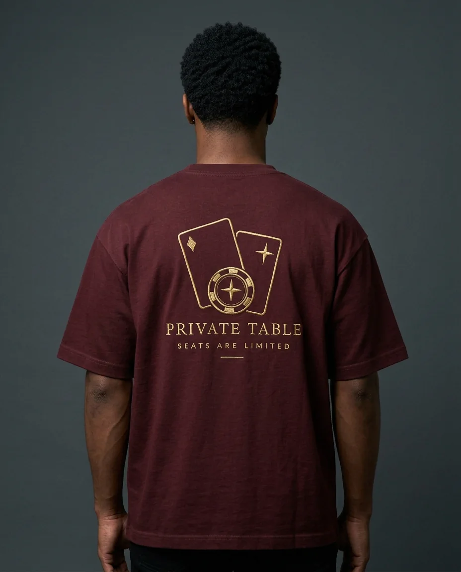 Private Table back-view design visualisation on model