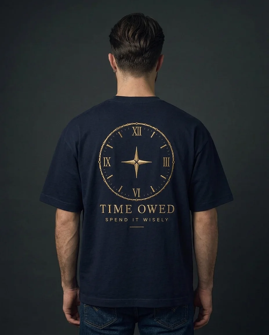 Time Owed back-view design visualisation on model